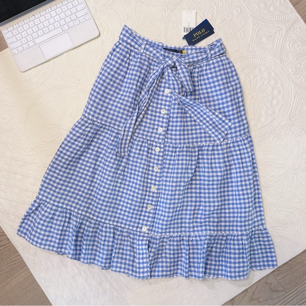NWT Polo Ralph Lauren women linen skirt 4 211871989001